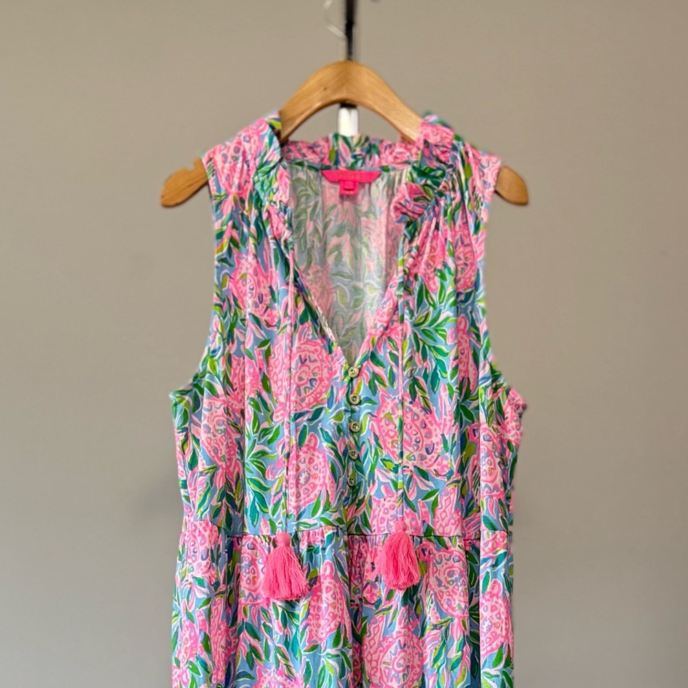 Lilly Pulitzer XL Malone Maxi Dress Turtley In Love May 2024 - Picture 5 of 15